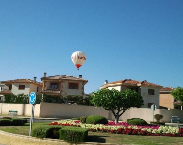  Flying over the houses 